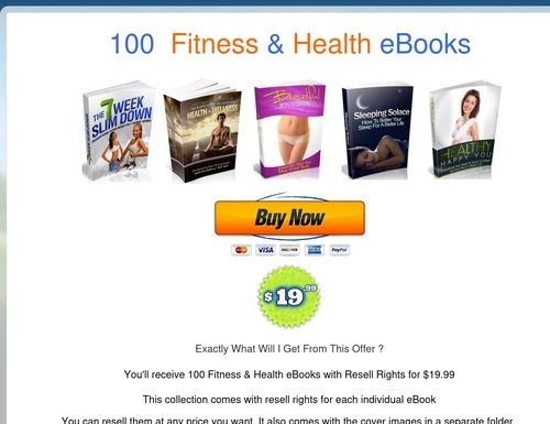 E 100 Fitness And Health eBooks With Resell Rights E 100 Fitness And Health eBooks With Resell Rights
