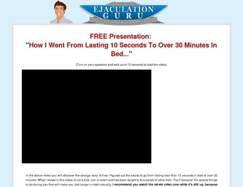 Ejaculation Guru: How To Last Over 30 Minutes In Bed Naturally Ejaculation Guru: How To Last Over 30 Minutes In Bed Naturally