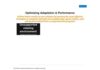 Optimizing Adaptation and Performance Optimizing Adaptation and Performance