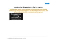 Optimizing Adaptation and Performance Optimizing Adaptation and Performance