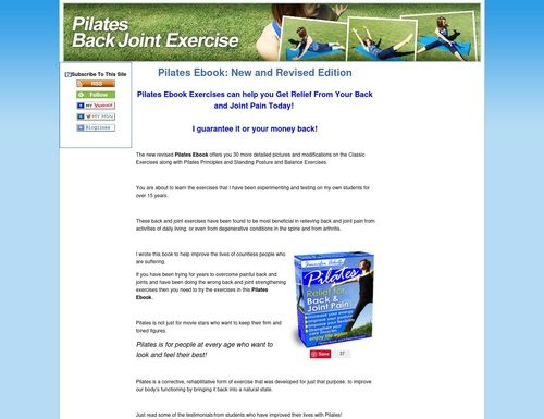 Pilates: Relief For Back And Joint Pain. Pilates Ebook -Pilates Relief for Back and Joint Pain