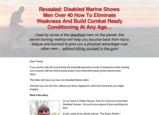 Revealed: Disabled Marine Shows Men Over 40 How To Eliminate Weakness And Build Combat Ready Conditioning At Any Age… Revealed: Disabled Marine Shows Men Over 40 How To Eliminate Weakness And Build Combat Ready Conditioning At Any Age…