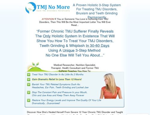 TMJ No More™ – Stop TMJ, Bruxism and Teeth Grinding Holistically TMJ No More™ - Stop TMJ, Bruxism and Teeth Grinding Holistically