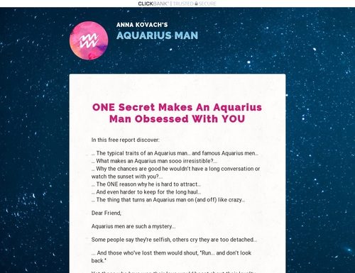 Aquarius Man Secrets Aquarius Man Secrets