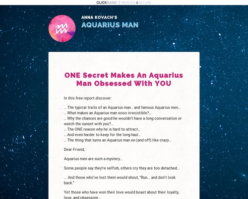 Aquarius Man Secrets Aquarius Man Secrets