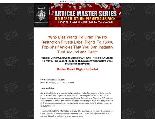 Article Master Series V3 Article Master Series V3