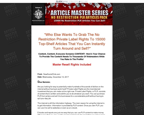 Article Master Series V3 Article Master Series V3