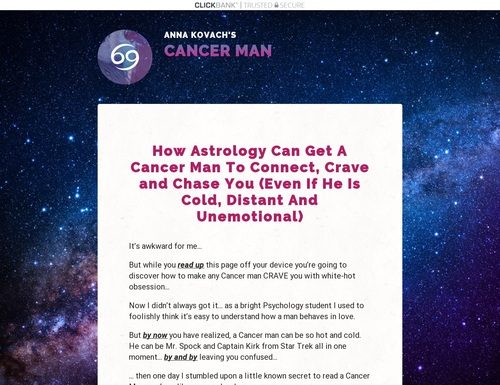 Cancer Man Secrets: Zodiac Attraction And Seduction Guide Cancer Man Secrets: Zodiac Attraction And Seduction Guide