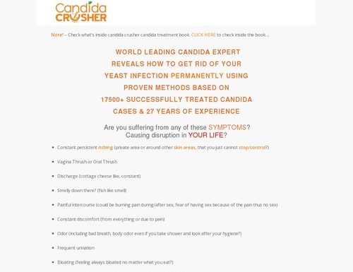 Candida Crusher – Permanent Yeast Infection Solution by Dr Eric Bakker Candida Crusher - Permanent Yeast Infection Solution by Dr Eric Bakker