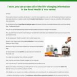 Food, Health & You – Complete Implementation System Food, Health & You - Complete Implementation System