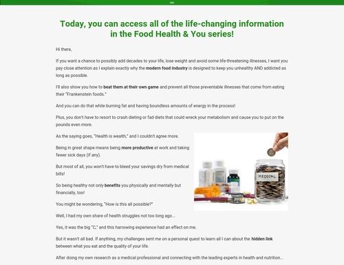 Food, Health & You – Complete Implementation System Food, Health & You - Complete Implementation System