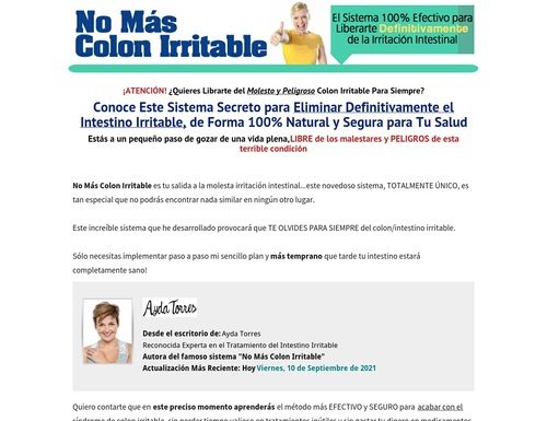 No Mas Colon Irritable. 100% de Comision! Las Mas Altas Conversiones! No Mas Colon Irritable. 100% de Comision! Las Mas Altas Conversiones!