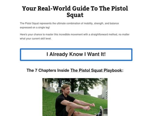 The Pistol Squat Playbook The Pistol Squat Playbook