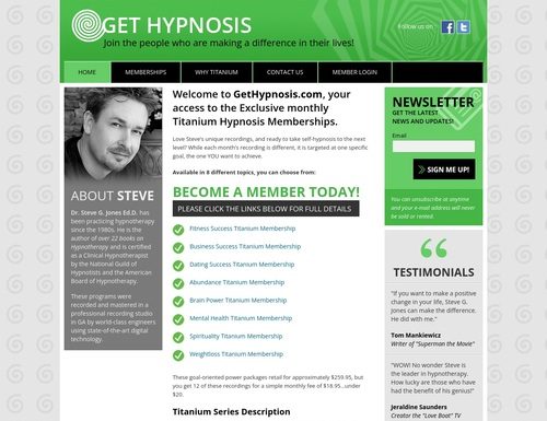 Titanium Hypnosis Memberships by Steve G. Jones Titanium Hypnosis Memberships by Steve G. Jones